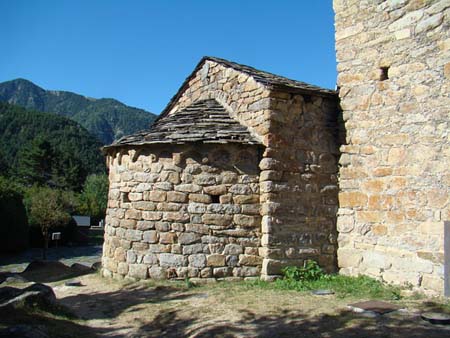 exterior de la Iglesia de Sant Miquel de Engolasters, Escaldes-Engordany, Andorra