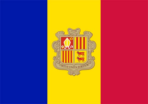 Le drapeau de l’Andorre